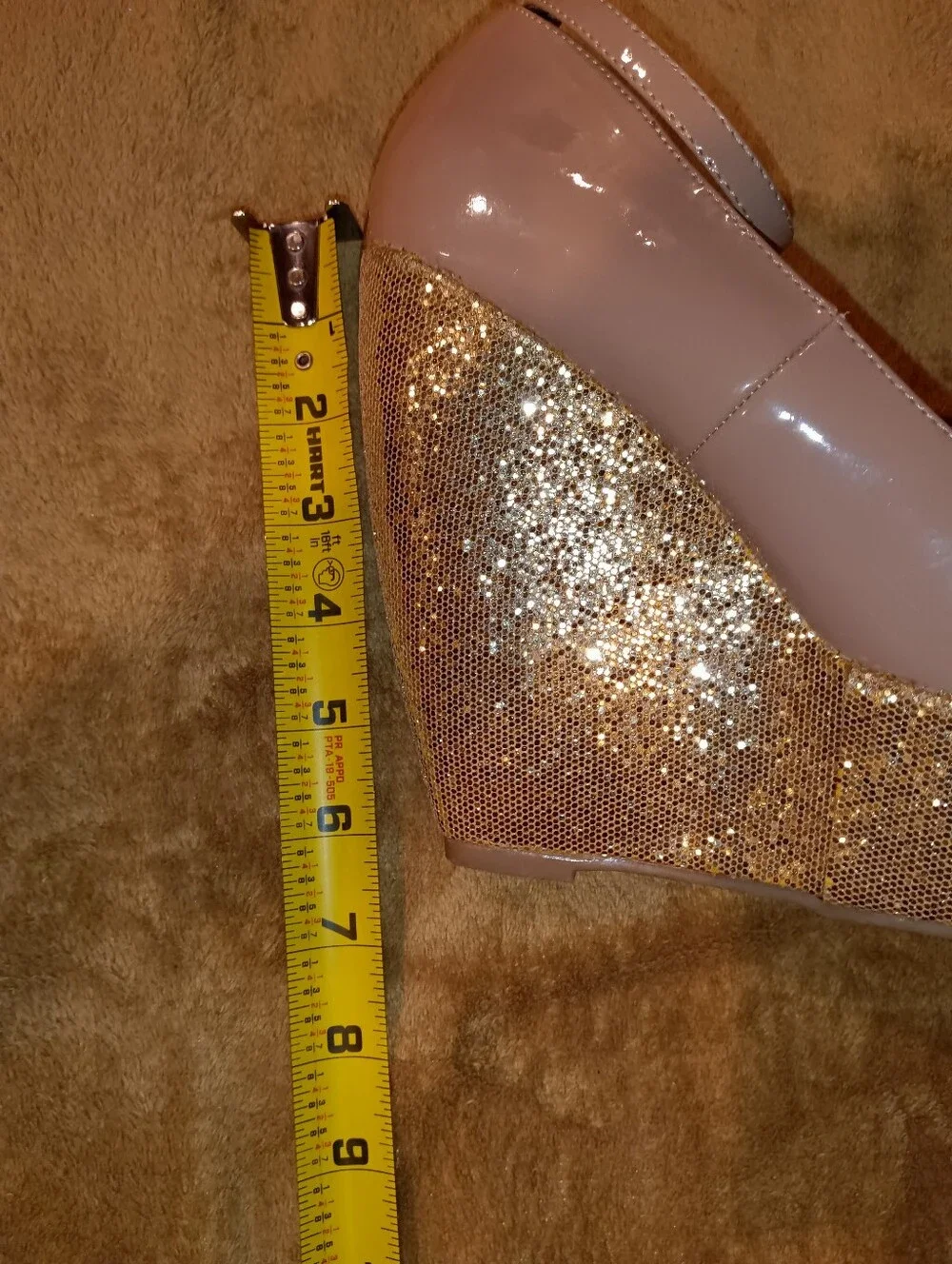 Madden Girl Pink Patent Peep-Toe Ankle-Strap Wedges